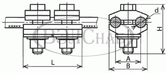 Зажим ПА-2-2А двух болтовой