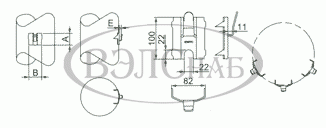 Скоба для оттяжек SH 187