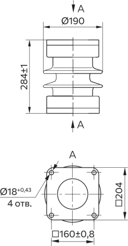 Изолятор ИОС-10-2000 М УХЛ1 фото 2