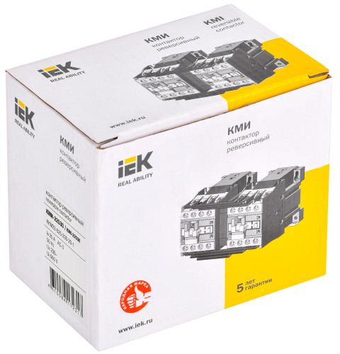 Контактор КМИ-22530 реверс 25А 230В/АС3 2NO IEK фото 2