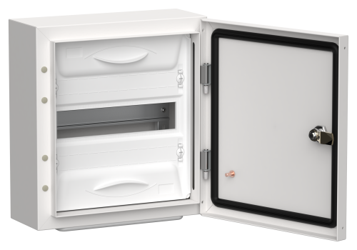 TITAN 5 Корпус металлический ЩРн-12 (1х12) 335х310х140мм IP54 белый (одна дверь) IEK