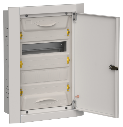 TITAN 5 Корпус металлический ЩРв-24 (1х24) 505х365х130мм IP31 серый (одна дверь) IEK