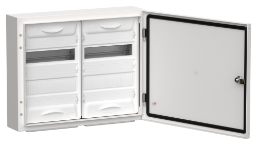 TITAN 5 Корпус металлический ЩРн-48 (2х24) 460х570х140мм IP54 белый (одна дверь) IEK