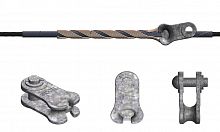 Зажим натяжной НСО-19,3/19,7П-21 (85) с протектором и коушем К 120