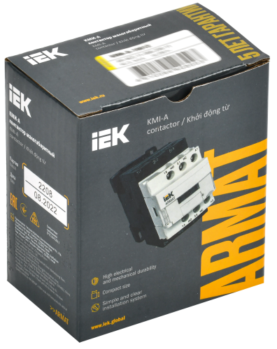 ARMAT Контактор КМИ-А-10612 LC1D 6А 230В/АС3 1NO/1NC IEK фото 2