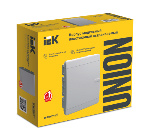UNION Compact Корпус пластиковый ЩРВ-П-18 IP41 белая дверь IEK фото 2