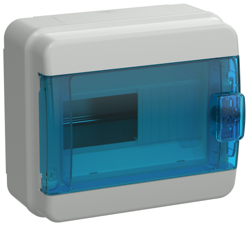 TEKFOR Корпус пластиковый КМПн-8 IP65 синяя прозрачная дверь IEK