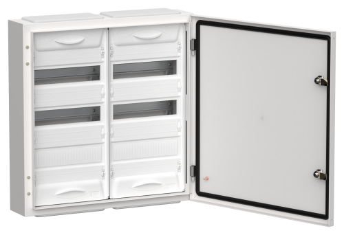 TITAN 5 Корпус металлический ЩРн-72 (2х36) 585х570х140мм IP54 белый (одна дверь) IEK