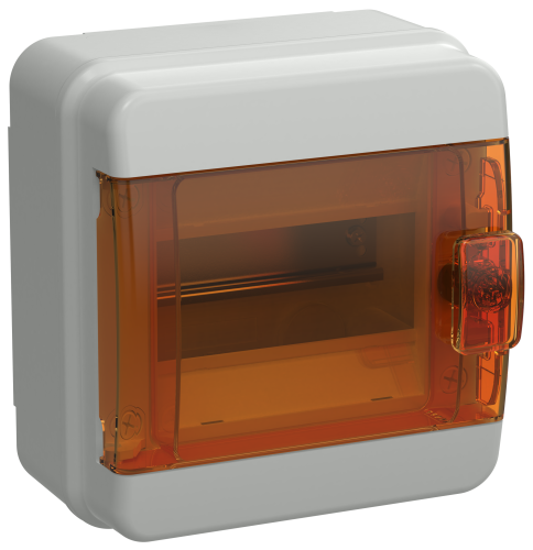 TEKFOR Корпус пластиковый КМПн-6 IP65 оранжевая прозрачная дверь IEK