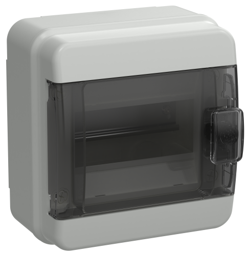 TEKFOR Корпус пластиковый КМПн-6 IP65 черная прозрачная дверь IEK