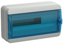 TEKFOR Корпус пластиковый КМПн-18 IP65 синяя прозрачная дверь IEK