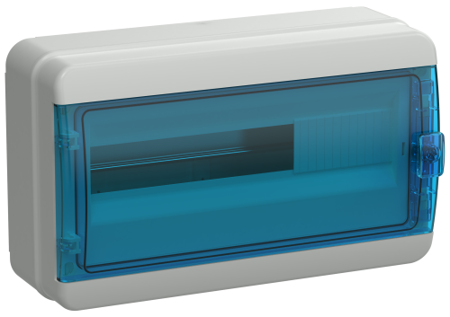 TEKFOR Корпус пластиковый КМПн-18 IP65 синяя прозрачная дверь IEK
