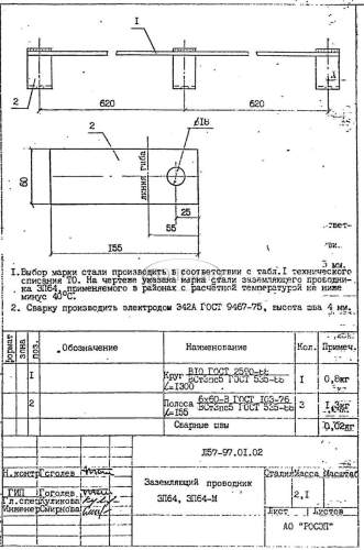 Заземляющий проводник ЗП-64 (Л57-97.01.02)