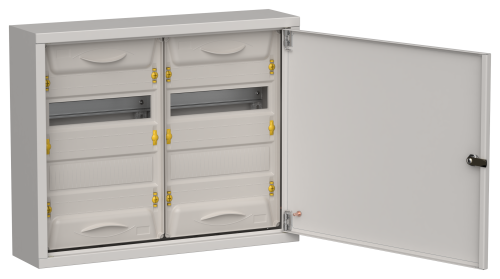 TITAN 5 Корпус металлический ЩРн-48 (2х24) 460х570х140мм IP31 серый (одна дверь) IEK